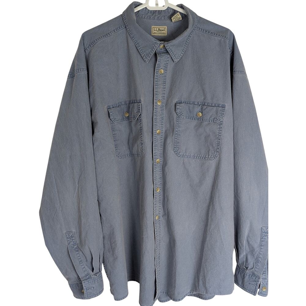 L.L. Bean Heavyweight Cotton Work Shirt - XXL - Made in Canada classic Gorpcore